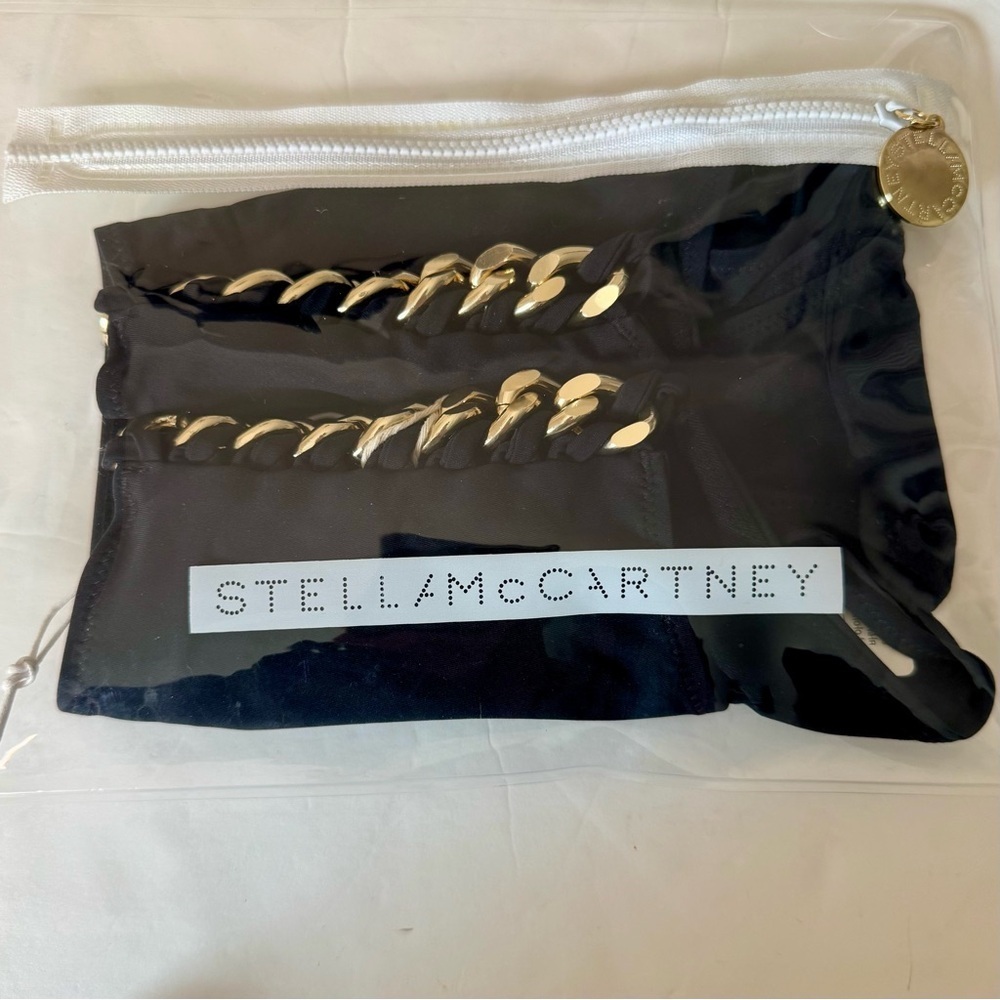 NWT STELLA MCCARTNEY Swim Falabella Chain Detail Bikini Bottom Black Size S - Picture 16 of 16